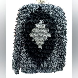 Cross-Roads women's vintage shaggy loopy fringe pullover sweater size M